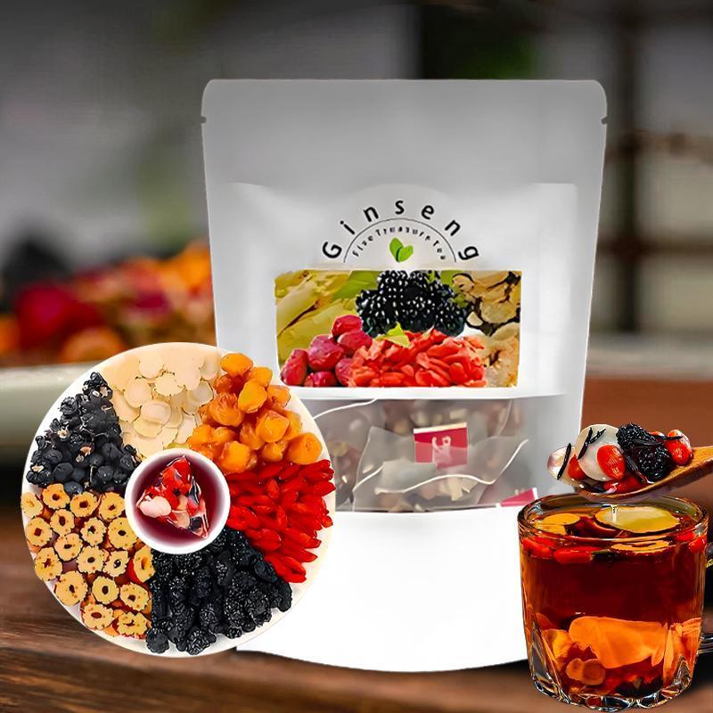 Herbal Wellness Supplement - Chá de Ginseng Cinco Tesouros: Energia