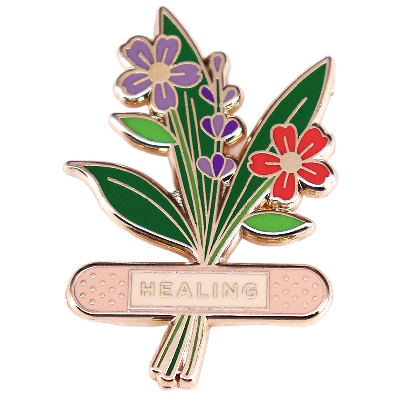Herbal Wellness Healthcare - 1 unidade de Broche Esmaltado de