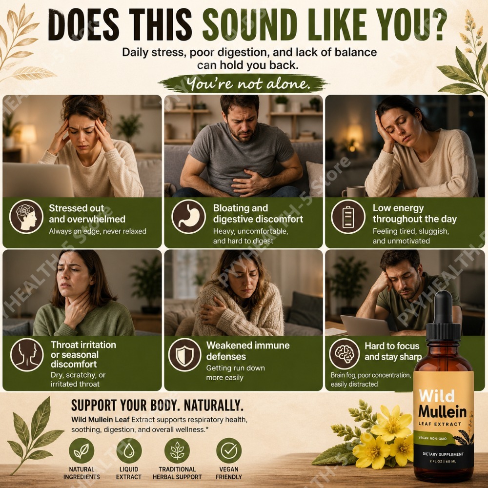 Gotas de Folha de Mullein com  - Herbal Wellness Supplement avaliação e preço