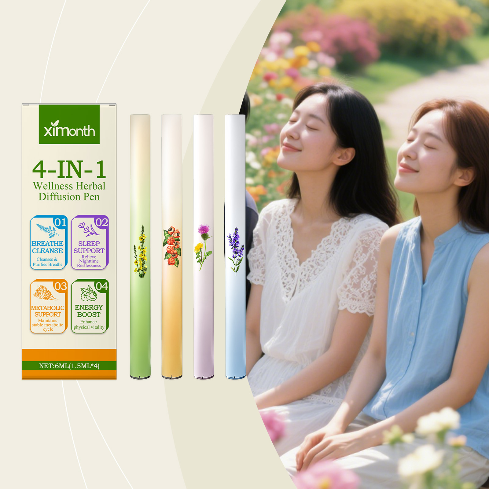 Caneta de difusão de ervas 4 e - Herbal Wellness Healthcare avaliação e preço