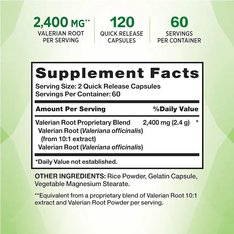 Cápsulas de raiz de valeriana  - Valerian Root Capsule avaliação e preço
